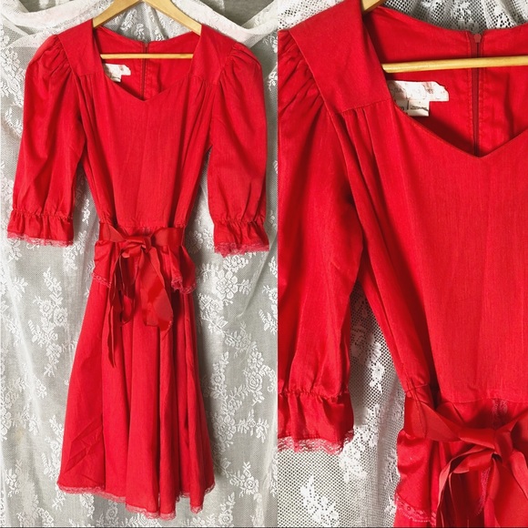 { S O L D } 💔 | red square dancing dress - Picture 2 of 8